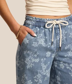 Jeans|Bottoms | VERVET by Flying Monkey Kris Baggy Wide Leg Floral Jean Vintage Floral