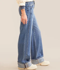 VERVET by Flying Monkey Kris Baggy Wide Leg Jean Shine Outlet