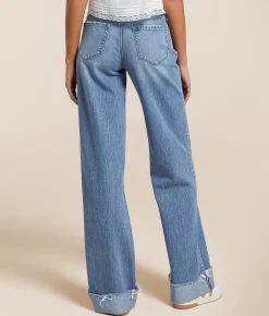 Jeans|Bottoms | VERVET by Flying Monkey Kris Baggy Wide Leg Stretch Jean Intact