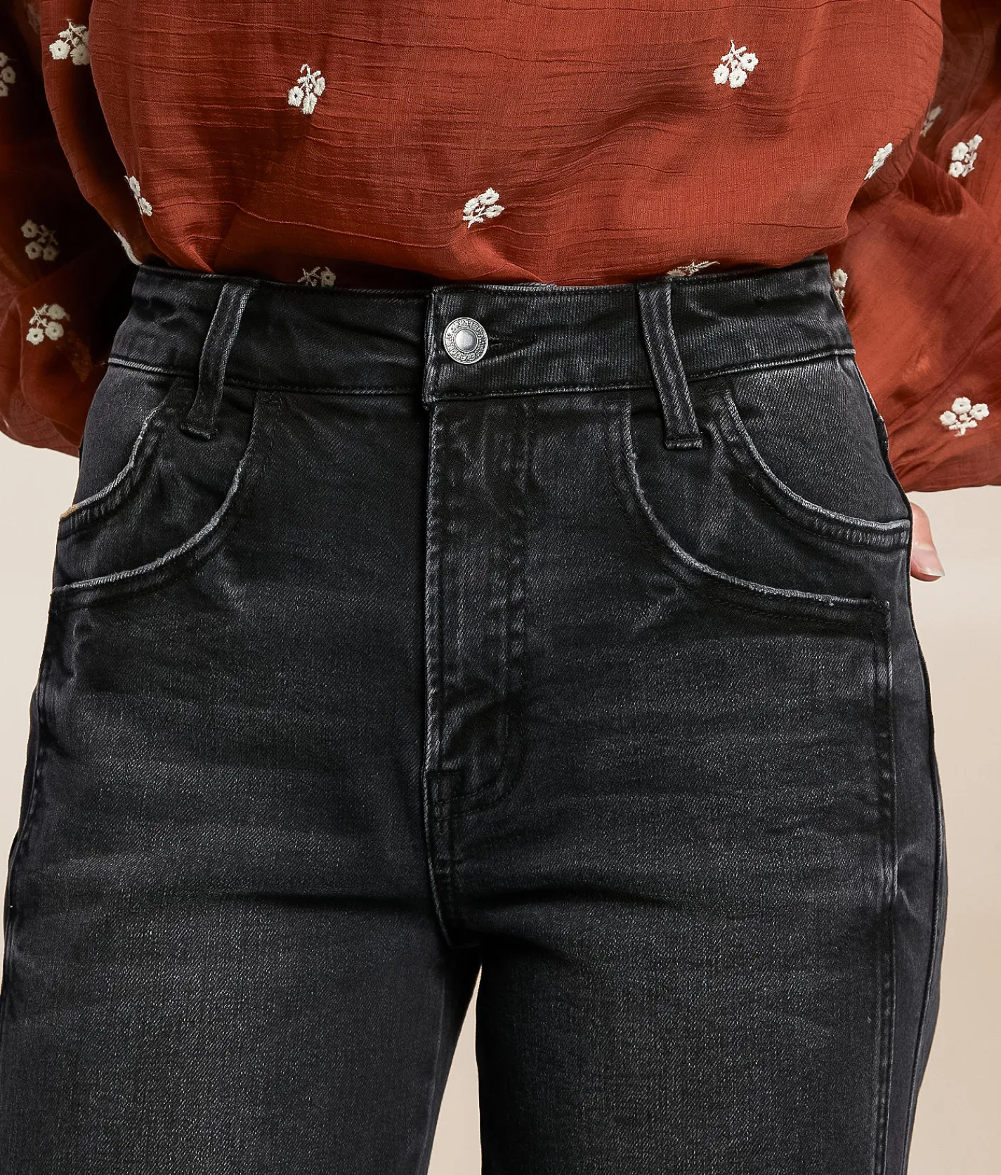 Jeans|Bottoms | VERVET by Flying Monkey Kris Baggy Wide Leg Stretch Jean Wholesomeness