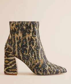 Betsey Johnson Kris Glitz Ankle Boot Leopard Clearance
