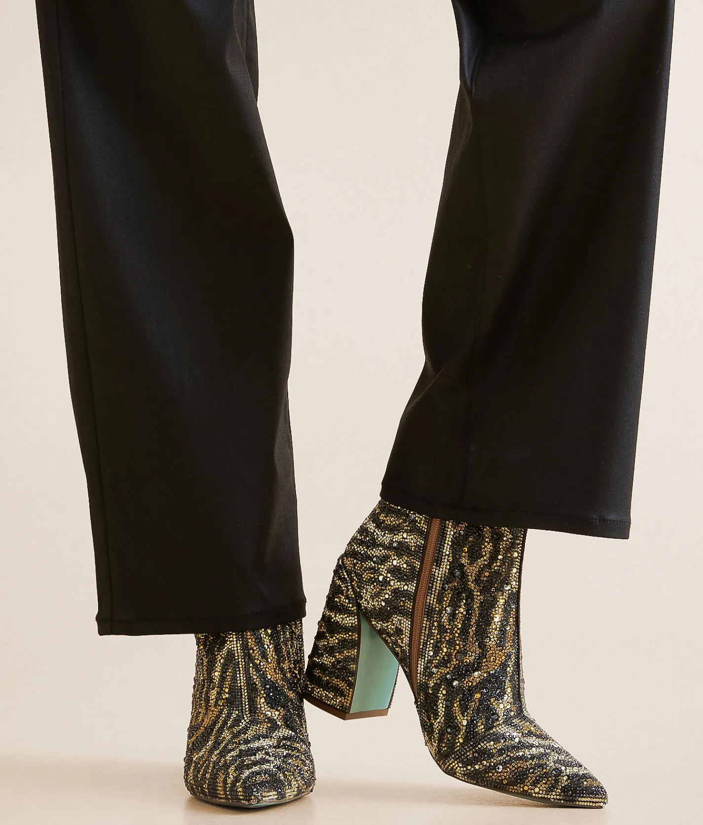 Betsey Johnson Kris Glitz Ankle Boot Leopard Clearance