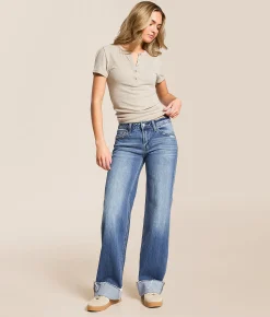 VERVET by Flying Monkey Kris Low Rise Baggy Stretch Jean Brilliance Hot
