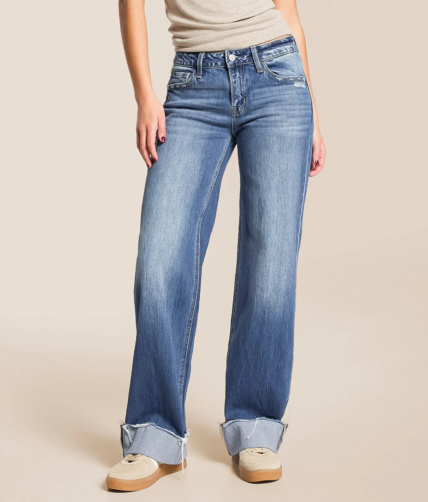 VERVET by Flying Monkey Kris Low Rise Baggy Stretch Jean Brilliance Hot
