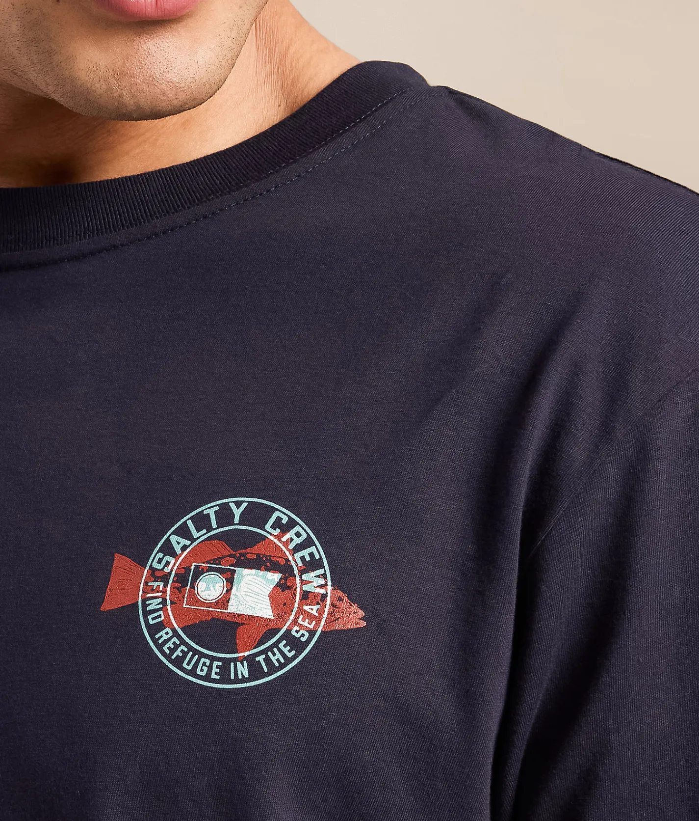 Salty Crew Kritter Stamp T-Shirt Navy Clearance