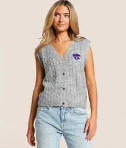 Gameday SOCIAL® K-State Sweater Vest Grey Outlet