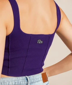 Tops | HYPE AND VICE K-State Wildcats Corset Cropped Tank Top Purple