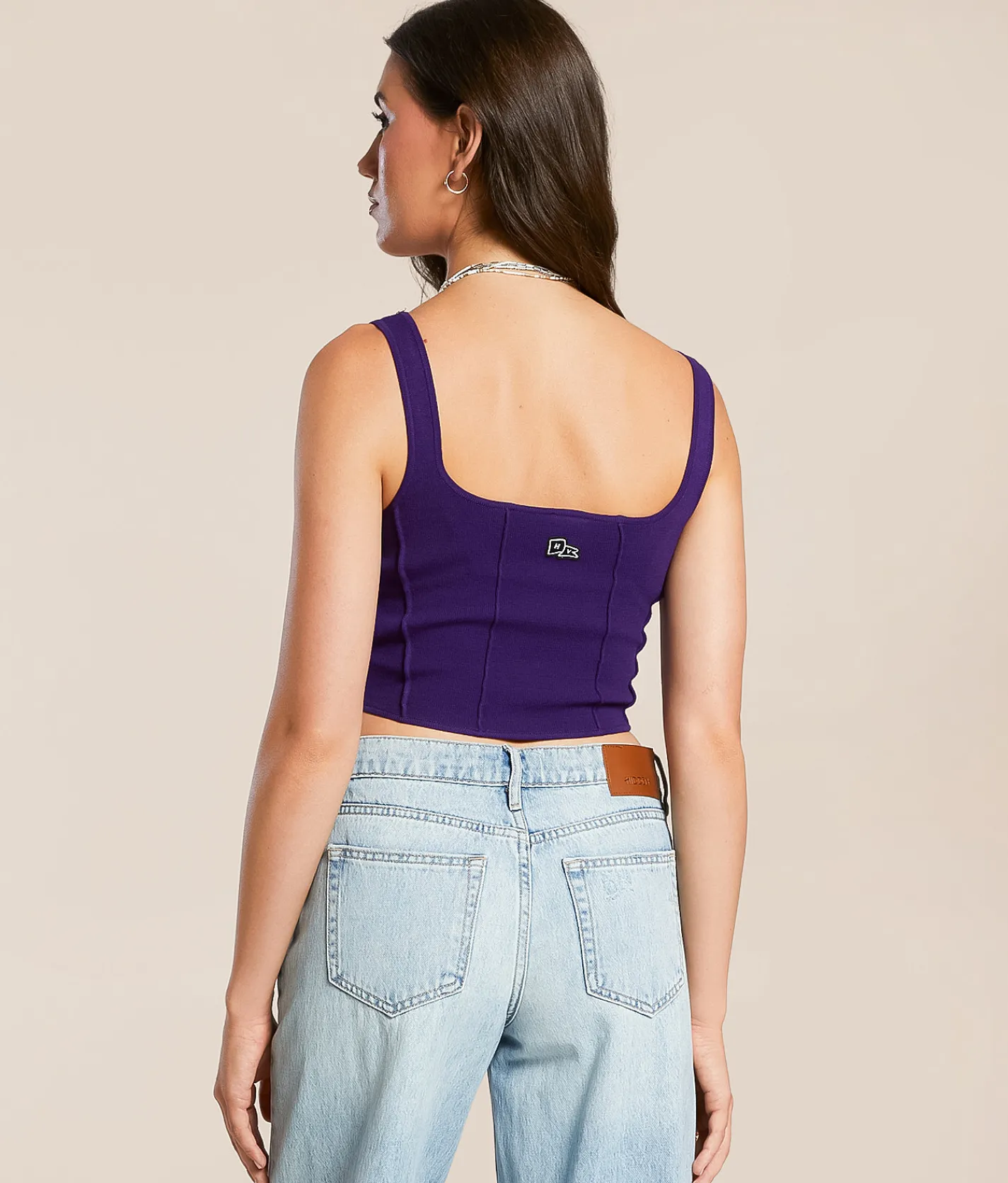 Tops | HYPE AND VICE K-State Wildcats Corset Cropped Tank Top Purple