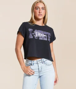 Gameday SOCIAL® K-State Wildcats Cropped T-Shirt Black Online