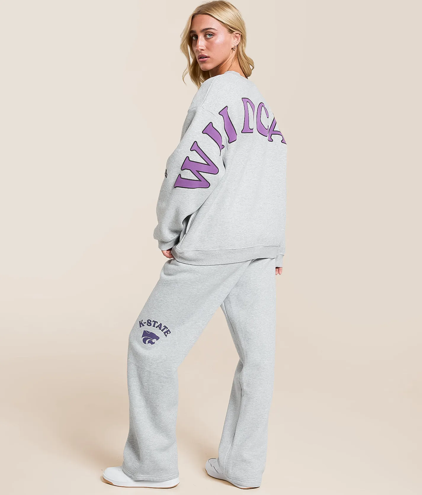 Tops | HYPE AND VICE K-State Wildcats Oversized Pullover Heather Grey