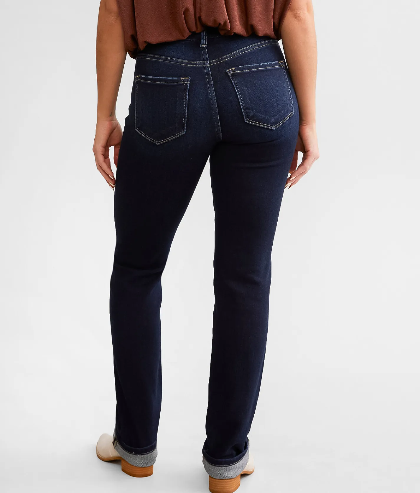 KanCan Signature Kurvy Mid-Rise Straight Stretch Jean Harlow Best