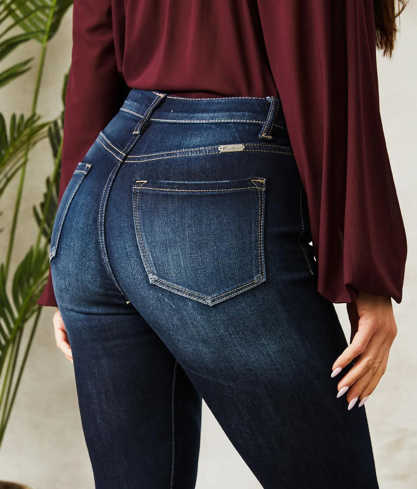 KanCan Signature Kurvy Ultra High Rise Skinny Jean Ruby Clearance
