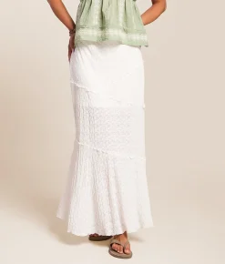 Bottoms | Lush Lace Maxi Skirt White