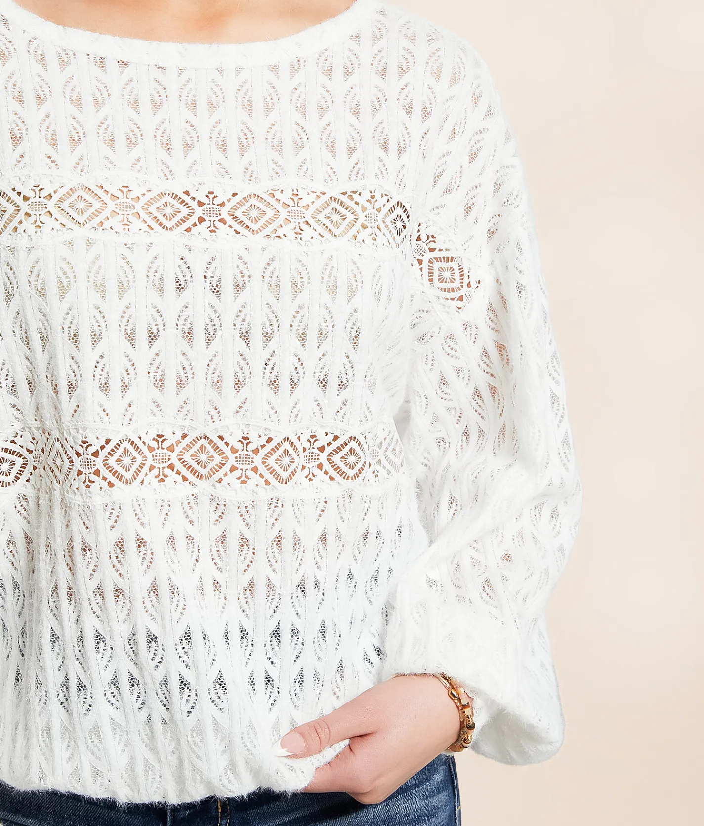 Tops | Daytrip Lace Top Off White