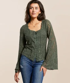 Willow & Root Lace Top Thyme New
