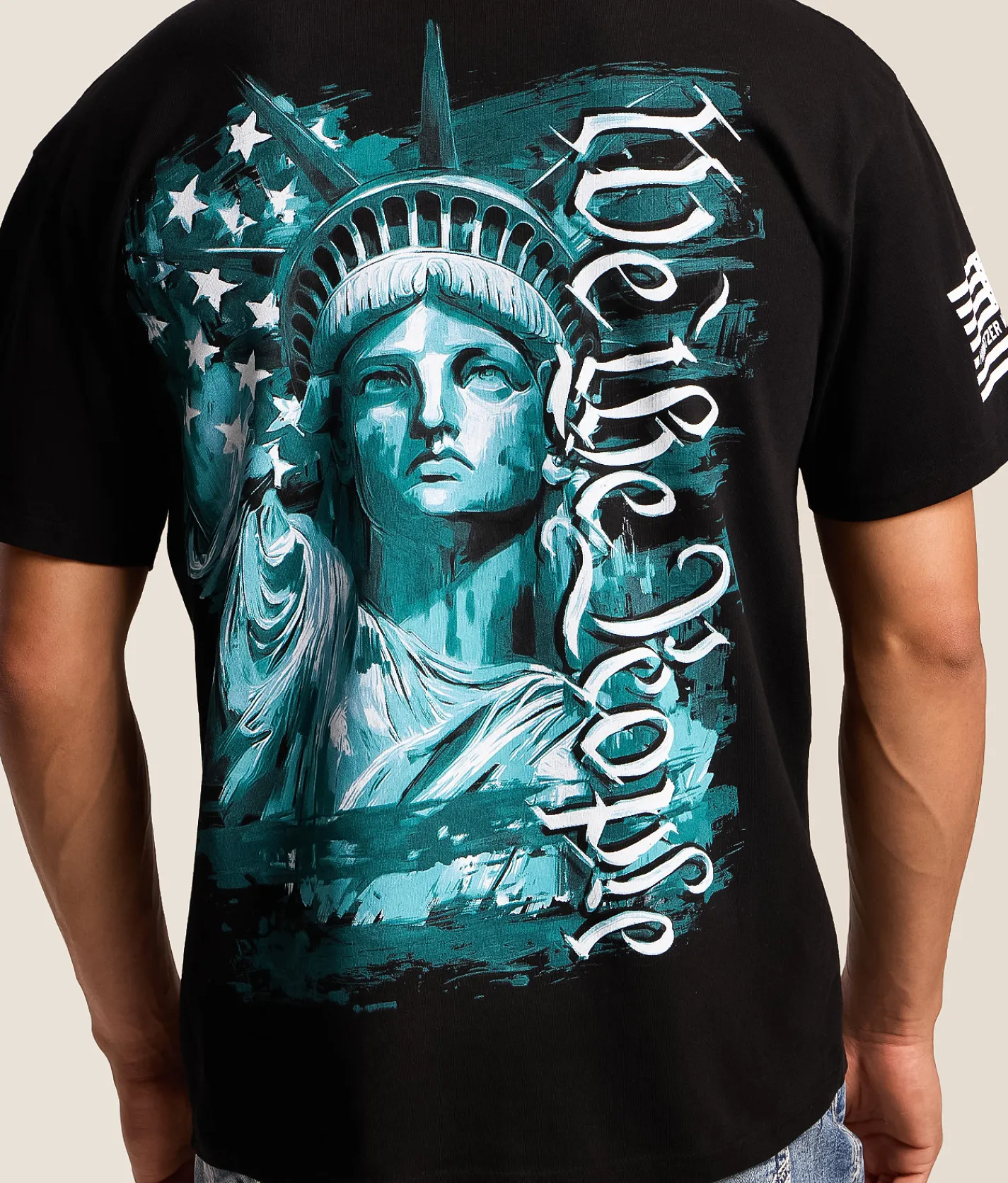 Tops|Graphic T-Shirts | Howitzer Lady Liberty T-Shirt Black