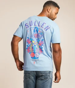 Tops|Graphic T-Shirts | Sullen Lady Luck T-Shirt Soft Chambray