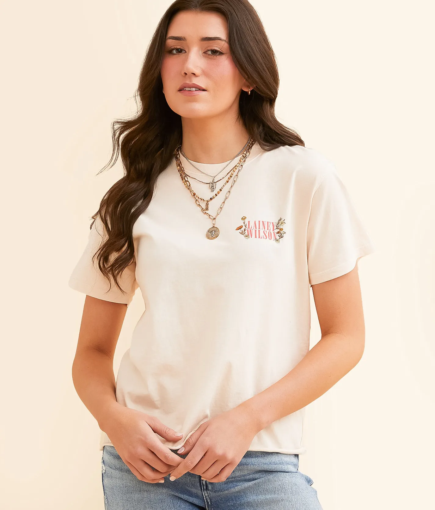 Tops | Life Clothing Lainey Wilson Heart Like A Truck T-Shirt Taupe