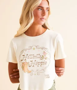 Bioworld Lainey Wilson Hillbilly Hippie Band T-Shirt Natural Online