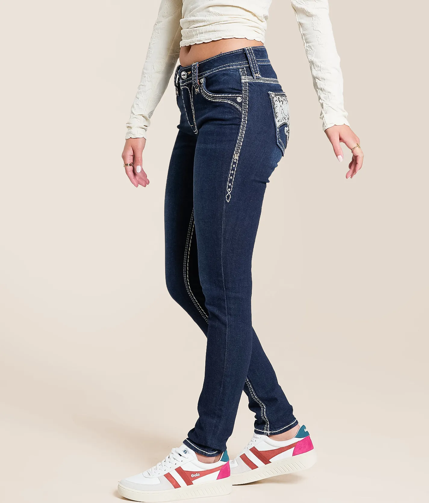 Jeans | Rock Revival Lainna Mid-Rise Skinny Stretch Jean Lainna MS203