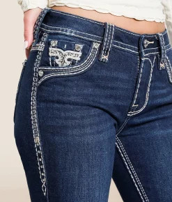Rock Revival Lainna Mid-Rise Skinny Stretch Jean Lainna MS203 New