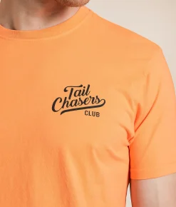 Tail Chasers Club Lake Girls T-Shirt Mock Orange Hot