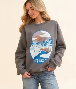Junkfood Lake Tahoe Pullover Charcoal Outlet