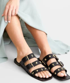 Beast Fashion Lana Studded Sandal Black