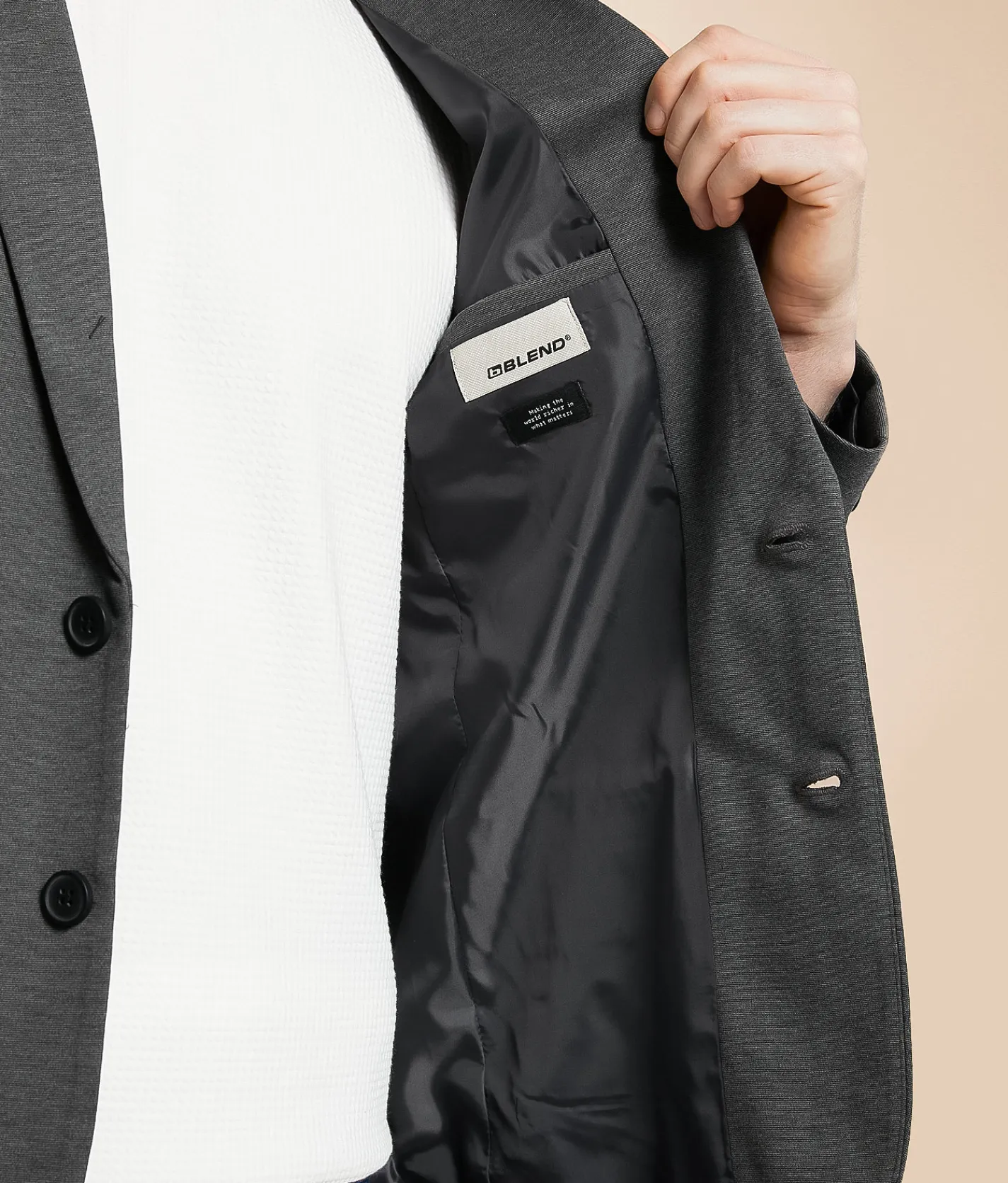 Coats & Jackets | BLEND Langford Blazer Charcoal Mix