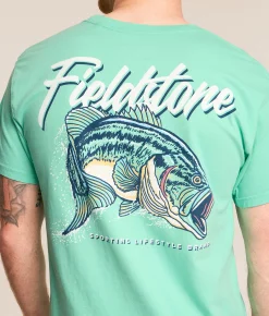 Tops|Graphic T-Shirts | Fieldstone mouth Bass T-Shirt Biscay Green