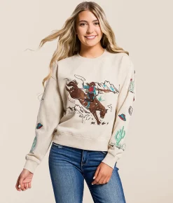 Tops | Ariat L Pullover Oatmeal Heather