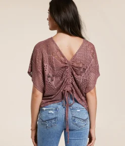 Daytrip Laser-Cut Two-Way Top Burlwood Hot