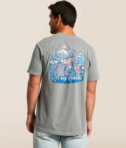 Tops|Graphic T-Shirts | Old Row Last Man Standing T-Shirt Grey