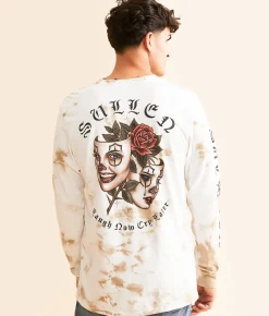 Graphic T-Shirts | Sullen Laugh Now T-Shirt Tan White Crystal Wash