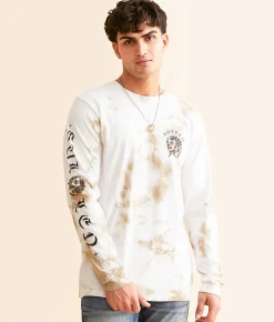 Graphic T-Shirts | Sullen Laugh Now T-Shirt Tan White Crystal Wash