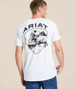 Ariat Layered Bronco Shield T-Shirt White Online