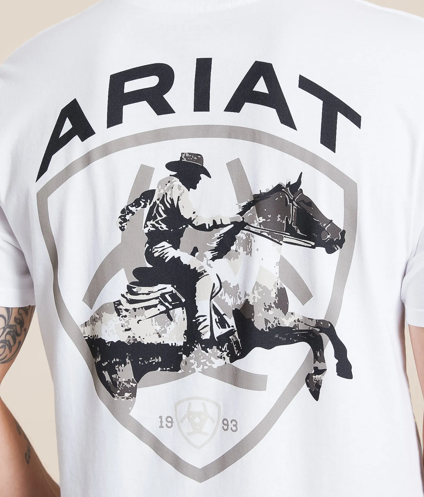Ariat Layered Bronco Shield T-Shirt White Online