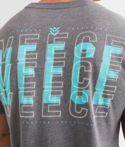 Veece Layered Columns T-Shirt Smoked Heather Discount