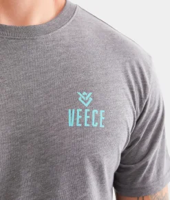 Veece Layered Columns T-Shirt Smoked Heather Discount