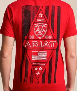 Ariat Layered Patriot Stamper T-Shirt Redline Clearance
