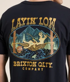 Brixton Layin' Low T-Shirt Black Clearance