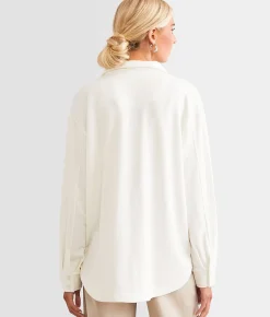 Tops|Coats & Jackets | Z Supply Layover Brushed Knit Shacket Sea Salt