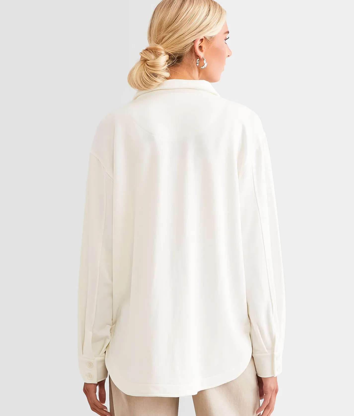 Tops|Coats & Jackets | Z Supply Layover Brushed Knit Shacket Sea Salt