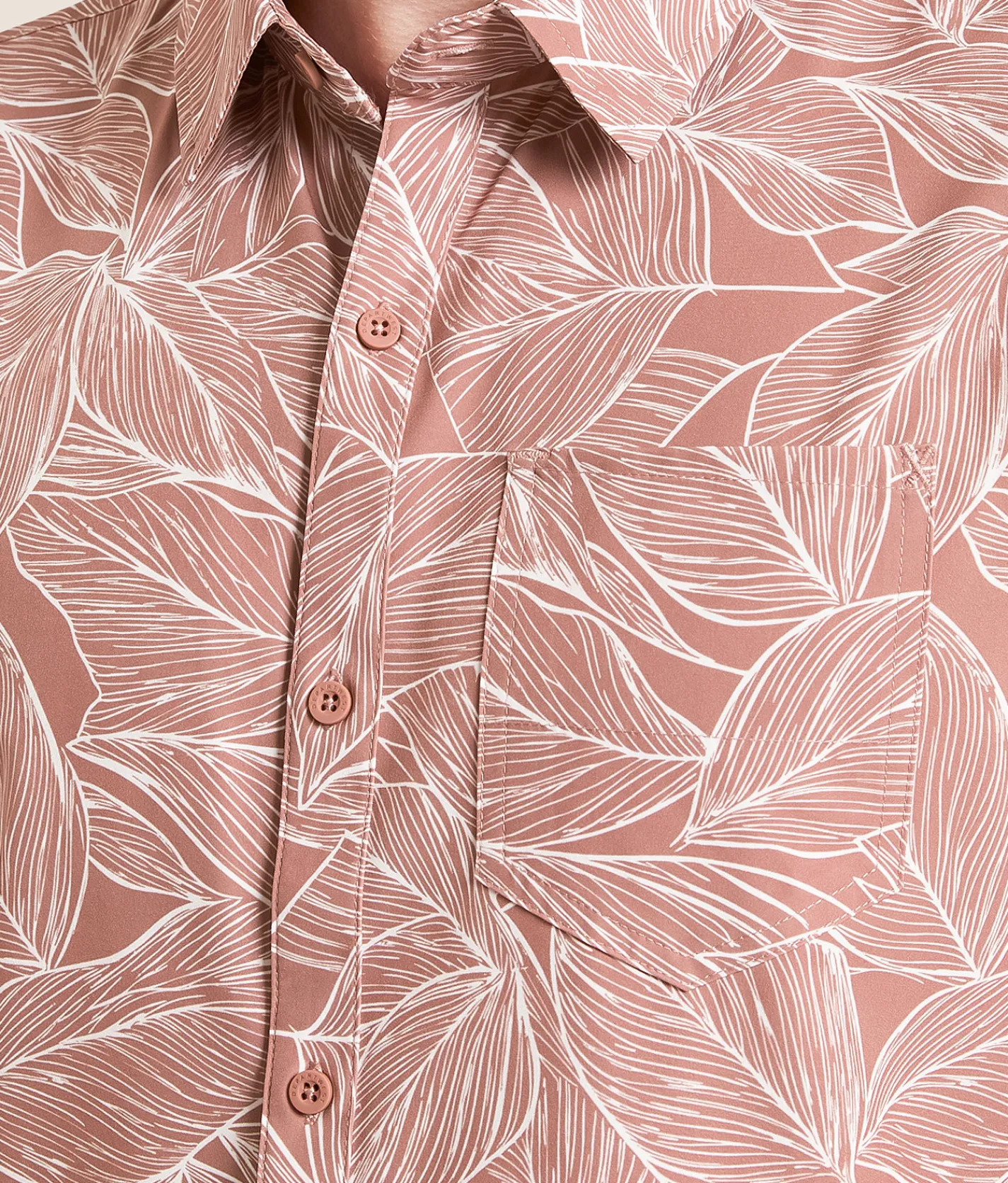 Tops | Departwest Leaf Athletic Performance Stretch Shirt Nostalgia Rose
