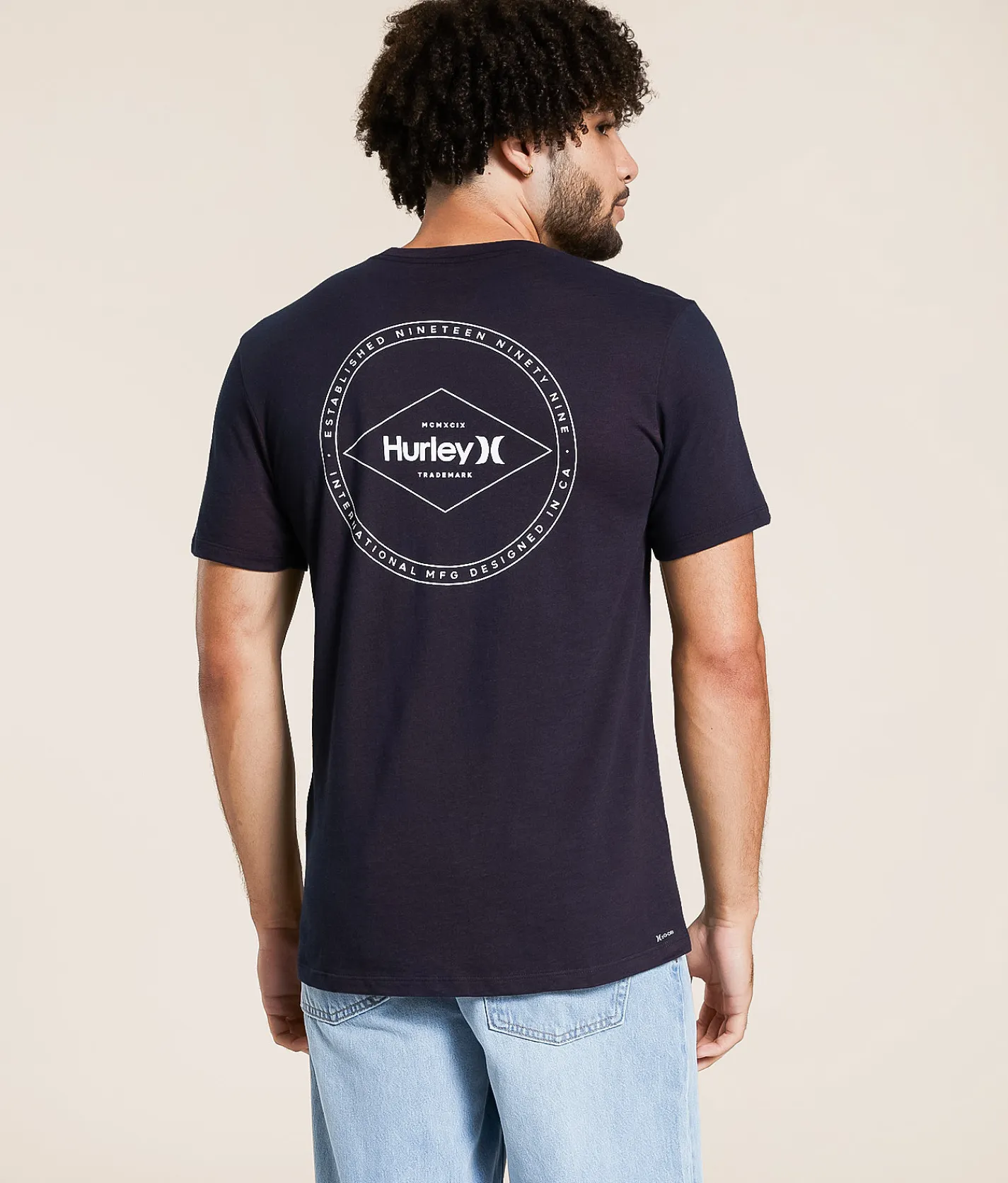 Tops|Graphic T-Shirts | Hurley Leafy Split T-Shirt Black Red H2O Dri Slub