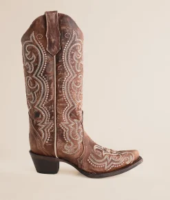 Circle G by Corral Leather Western Boot LD Brown Hot