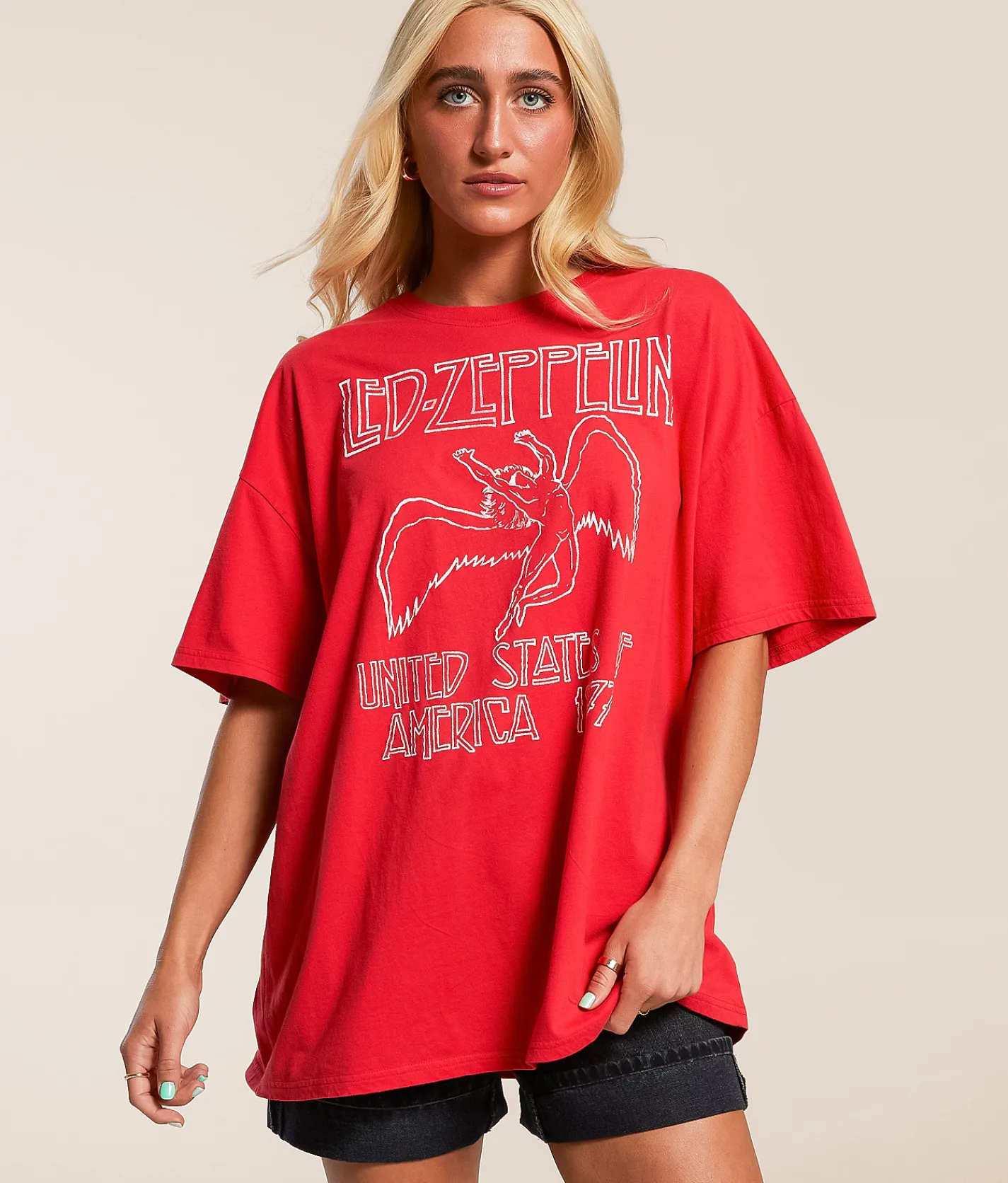 Tops | Life Clothing Led Zeppelin Band T-Shirt Chinese Red