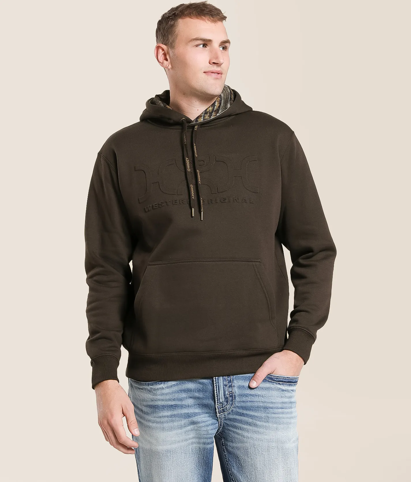 Tops | Hooey Legendary Hooded Sweatshirt Brown