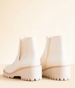 Mia Leilana Chelsea Lug Ankle Boot Bone
