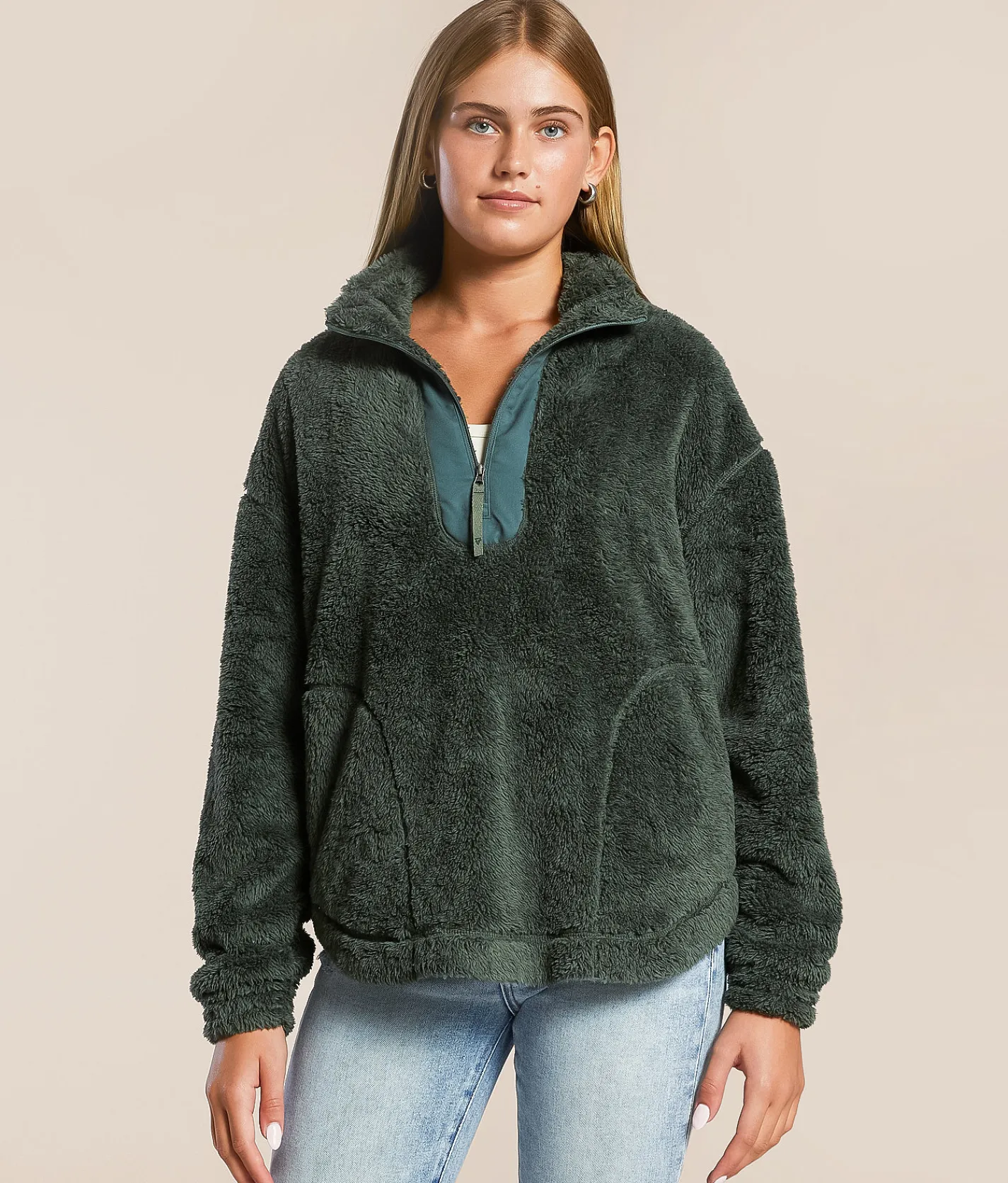 Tops | LIV Outdoor Leila Sherpa Fleece Insulated Pullover Laurel Wreath